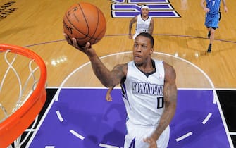 SACRAMENTO, CA - DECEMBER 7: Thomas Robinson #0 of the Sacramento Kings lays the ball up against the Orlando Magic on December 7, 2012 at Sleep Train Arena in Sacramento, California. NOTE TO USER: User expressly acknowledges and agrees that, by downloading and or using this photograph, User is consenting to the terms and conditions of the Getty Images Agreement. Mandatory Copyright Notice: Copyright 2012 NBAE (Photo by Rocky Widner/NBAE via Getty Images)