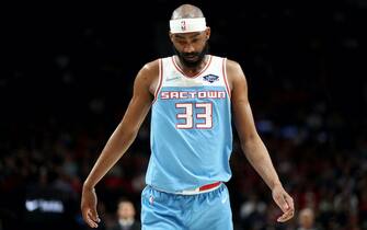1142278336 during their game at Moda Center on April 10, 2019 in Portland, Oregon. NOTE TO USER: User expressly acknowledges and agrees that, by downloading and or using this photograph, User is consenting to the terms and conditions of the Getty Images License Agreement.