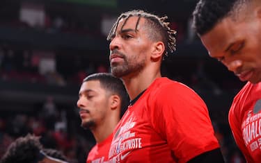 HOUSTON, TX - FEBRUARY 2 : Thabo Sefolosha #18 of the Houston Rockets looks on during the game against the New Orleans Pelicans on February 2, 2020 at the Toyota Center in Houston, Texas. NOTE TO USER: User expressly acknowledges and agrees that, by downloading and or using this photograph, User is consenting to the terms and conditions of the Getty Images License Agreement. Mandatory Copyright Notice: Copyright 2020 NBAE (Photo by Bill Baptist/NBAE via Getty Images)