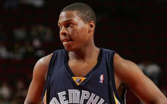 HOUSTON - OCTOBER 10:  Kyle Lowry #1 of the Memphis Grizzlies looks on against the Houston Rockets during a preseason game on October 10, 2006 at the Toyota Center in Houston, Texas. The Grizzlies won 75-69. NOTE TO USER:User expressly acknowledges and agrees that, by downloading and/or using this Photograph, user is consenting to the terms and conditions of the Getty Images License Agreement. Mandatory Copyright Notice:  Copyright 2006 NBAE (Photo by Bill Baptist/NBAE via Getty Images)