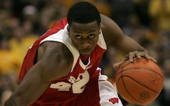 MILWAUKEE - DECEMBER 09:  Alando Tucker #42 of the Wisconsin Badgers drives against the Marquette Golden Eagles December 9, 2006 at the Bradley Center in Milwaukee, Wisconsin. Wisconsin won 70-66. (Photo by Jonathan Daniel/Getty Images)