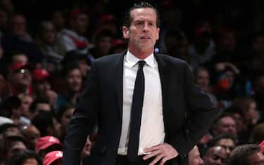 WASHINGTON, DC -¬† FEBRUARY 1: Head Coach, Kenny Atkinson of the Brooklyn Nets looks on during the game against the Washington Wizards on February 1, 2020 at Capital One Arena in Washington, DC. NOTE TO USER: User expressly acknowledges and agrees that, by downloading and or using this Photograph, user is consenting to the terms and conditions of the Getty Images License Agreement. Mandatory Copyright Notice: Copyright 2020 NBAE (Photo by Ned Dishman/NBAE via Getty Images)