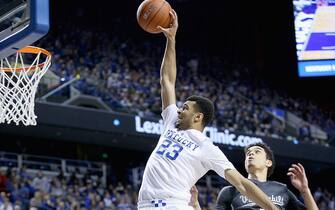 of the Kentucky Wildcats against the Vanderbilt Commodores at Rupp Arena on January 23, 2016 in Lexington, Kentucky.