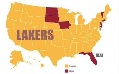 Lakers-Heat: per chi fanno il tifo negli USA?