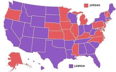 Gli USA si dividono: meglio Jordan o LeBron? FOTO