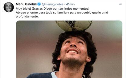 Maradona, il saluto di Ginobili: "Grazie Diego"