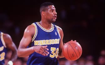 1991-1992:  BILLY OWENS OF THE GOLDEN STATE WARRIORS WHILE PLAYING THE DENVER NUGGETS. Mandatory Credit: Tim Defrisco/ALLSPORT