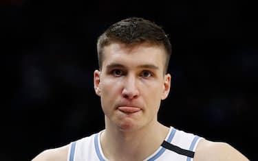 SACRAMENTO, CALIFORNIA - FEBRUARY 08: Bogdan Bogdanovic #8 of the Sacramento Kings looks on in the first half against the San Antonio Spurs at Golden 1 Center on February 08, 2020 in Sacramento, California. NOTE TO USER: User expressly acknowledges and agrees that, by downloading and/or using this photograph, user is consenting to the terms and conditions of the Getty Images License Agreement. (Photo by Lachlan Cunningham/Getty Images)