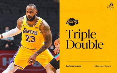 LeBron, più triple doppie in maglia Lakers di Kobe