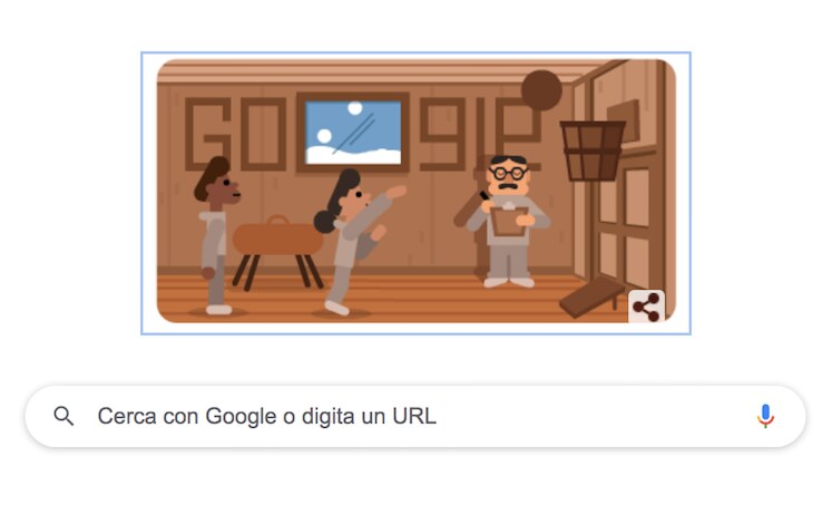 Il doodle dedicato da Google alla nascita del basket