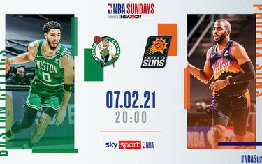 Phoenix-Boston alle 20 su Sky Sport Arena