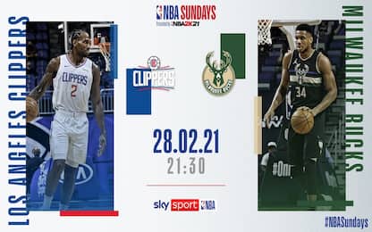 NBA Sundays: Bucks-Clippers alle 21.30 su Sky