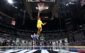 ATLANTA, GA - MARCH 7:  Chris Paul #3 of Team LeBron drives to the basket during the Taco Bell Skills Challenge as part of 2021 NBA All Star Weekend on March 7, 2021 at State Farm Arena in Atlanta, Georgia. NOTE TO USER: User expressly acknowledges and agrees that, by downloading and or using this photograph, User is consenting to the terms and conditions of the Getty Images License Agreement. Mandatory Copyright Notice: Copyright 2021 NBAE (Photo by Nathaniel S. Butler/NBAE via Getty Images)