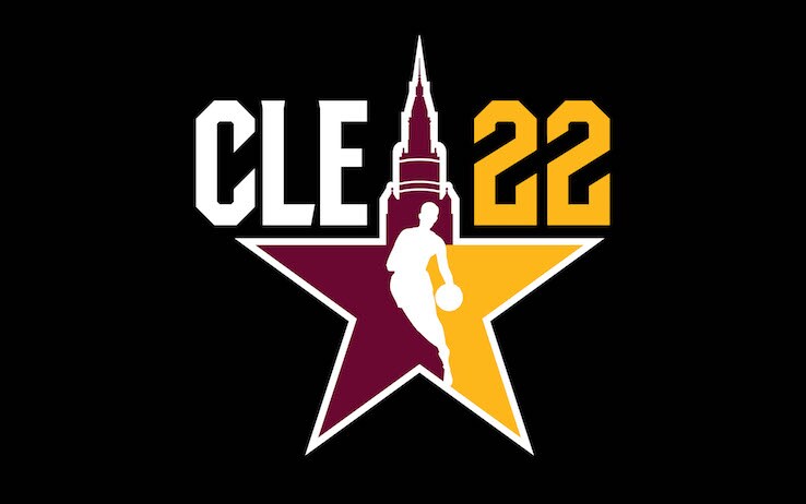 Il logo secondario dell'All-Star Weekend 2022 di Cleveland