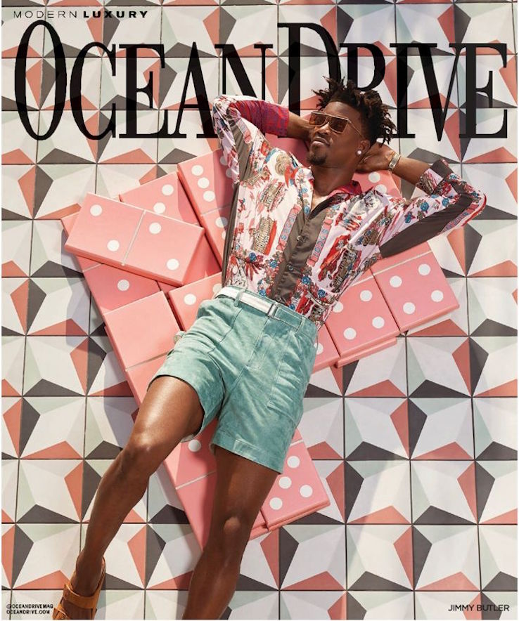 Jimmy Butler sulla copertina di "Ocean Drive Magazine"