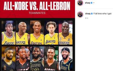 Team Kobe contro Team LeBron: Shaq si schiera