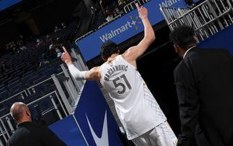 SAN FRANCISCO, CA - APRIL 27: Boban Marjanovic #51 of the Dallas Mavericks walks off of the court during the game against the Golden State Warriors on April 27, 2021 at Chase Center in San Francisco, California. NOTE TO USER: User expressly acknowledges and agrees that, by downloading and or using this photograph, user is consenting to the terms and conditions of Getty Images License Agreement. Mandatory Copyright Notice: Copyright 2021 NBAE (Photo by Noah Graham/NBAE via Getty Images)