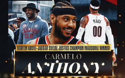 Carmelo Anthony vince il premio Abdul-Jabbar
