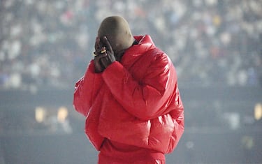 ATLANTA, GEORGIA - JULY 22: Kanye West is seen at ‘DONDA by Kanye West’ listening event at Mercedes-Benz Stadium on July 22, 2021 in Atlanta, Georgia. (Photo by Kevin Mazur/Getty Images for Universal Music Group)