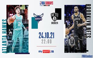 NBA Sundays: Brooklyn-Charlotte domani sera su Sky