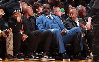 CLEVELAND, OH - FEBRUARY 19: NBA Legends Ray Allen and Shaquille ONeal, Director, Spike Lee and Actor, Forest Whitaker attend the Taco Bell Skills Challenge as part of 2022 NBA All Star Weekend on February 19, 2022 at Rocket Mortgage FieldHouse in Cleveland, Ohio. NOTE TO USER: User expressly acknowledges and agrees that, by downloading and/or using this Photograph, user is consenting to the terms and conditions of the Getty Images License Agreement. Mandatory Copyright Notice: Copyright 2022 NBAE (Photo by Nathaniel S. Butler/NBAE via Getty Images)