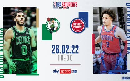 Boston Celtics-Detroit Pistons alle 18 su Sky