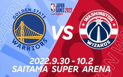 Warriors-Wizards in Giappone nella preseason 2022