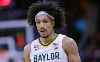 KANSAS CITY, MO - MARCH 10: Kendall Brown #2 of the Baylor Bears is seen during the game against the Oklahoma Sooners at T-Mobile Center on March 10, 2022 in Kansas City, Missouri. (Photo by Michael Hickey/Getty Images)
