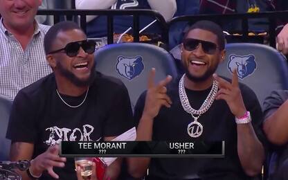 Usher di fianco a Tee Morant: sono identici! VIDEO