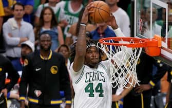 BOSTON, MA - June 8: Robert Williams III #44 of the Boston Celtics dunks during the second half of Game Three of the 2022 NBA Finals at the TD Garden on June 8, 2022 in Boston, Massachusetts.  (Photo by Matt Stone/MediaNews Group/Boston Herald via Getty Images)