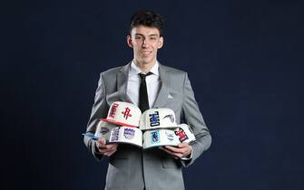 CHICAGO,IL - MAY 17: NBA Prospect, Chet Holmgren poses for a portrait during the 2022 NBA Draft Lottery at McCormick Place on May 17, 2022 in Chicago, Illinois. NOTE TO USER: User expressly acknowledges and agrees that, by downloading and or using this photograph, User is consenting to the terms and conditions of the Getty Images License Agreement. Mandatory Copyright Notice: Copyright 2022 NBAE (Photo by David Sherman/NBAE via Getty Images)