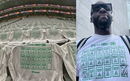 Draymond "trolla" Boston con la maglia celebrativa