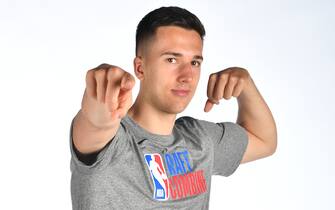 CHICAGO,IL - MAY 17: NBA Prospect, Matteo Spagnolo poses for a portrait during the 2022 NBA Draft Combine Circuit on May 17, 2022 in Chicago, Illinois. NOTE TO USER: User expressly acknowledges and agrees that, by downloading and or using this photograph, User is consenting to the terms and conditions of the Getty Images License Agreement. Mandatory Copyright Notice: Copyright 2022 NBAE (Photo by Chris Schwegler/NBAE via Getty Images)