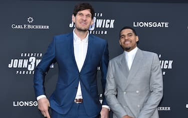 HOLLYWOOD, CALIFORNIA - MAY 15: Boban Marjanovic and Tobias Harris attend the special screening of Lionsgate's "John Wick: Chapter 3 - Parabellum" at TCL Chinese Theatre on May 15, 2019 in Hollywood, California. (Photo by Axelle/Bauer-Griffin/FilmMagic)