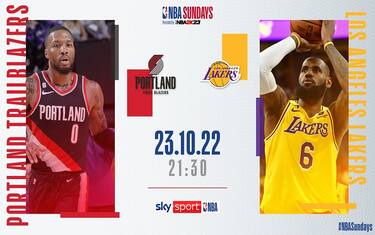James vs Lillard: Lakers-Blazers alle 21.30 su Sky