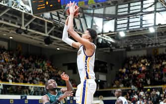 LEVALLOIS - PERRET, FRANCE - NOVEMBER 4:  Victor Wembanyama (1) throws for a 2 pointer during the French National Basketball League game between the Metropolitans 92 and the CSP Limoges at Palais des sports Marcel-Cerdan on November 4, 2022 in Levallois - Perret, France. (Photo by Glenn Gervot/Icon Sportswire via Getty Images)
