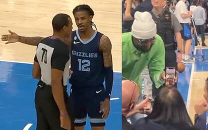 Ja Morant parla degli arbitri coi tifosi: espulso