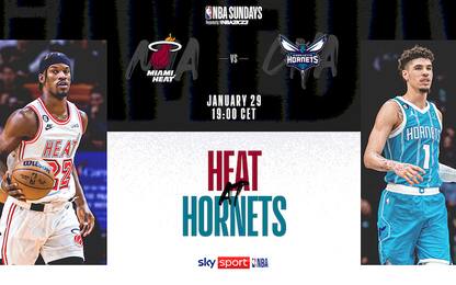 NBA Sundays: Charlotte-Miami alle 19 su Sky Sport