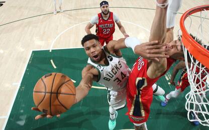 Giannis scatenato ne fa 50 Morant in tripla doppia