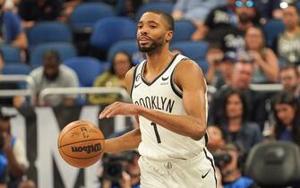 Orlando, Florida, USA, March 26, 2023, Brooklyn Nets forward Mikal Bridges #1 during the first half at the Amway Center.  (Photo by Marty Jean-Louis/Sipa USA)