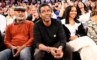 NEW YORK, NY - MAY 2: Chris Rock attends the game between the Miami Heat and New York Knicks during Game Two of the Eastern Conference Semi-Finals of the 2023 NBA Playoffs on May 2, 2023 at Madison Square Garden in New York City, New York.  NOTE TO USER: User expressly acknowledges and agrees that, by downloading and or using this photograph, User is consenting to the terms and conditions of the Getty Images License Agreement. Mandatory Copyright Notice: Copyright 2023 NBAE  (Photo by David Dow/NBAE via Getty Images)
