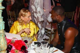NEW YORK, NEW YORK - MAY 01: Miuccia Prada and Dwyane Wade attend The 2023 Met Gala Celebrating "Karl Lagerfeld: A Line Of Beauty" at The Metropolitan Museum of Art on May 01, 2023 in New York City. (Photo by Arturo Holmes/MG23/Getty Images for The Met Museum/Vogue)
