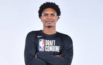 CHICAGO, IL - MAY 16: Ausar Thompson poses for a portrait during the 2023 NBA Draft Combine Circuit on May 16, 2023 in Chicago, Illinois. NOTE TO USER: User expressly acknowledges and agrees that, by downloading and or using this photograph, user is consenting to the terms and conditions of the Getty Images License Agreement. Mandatory Copyright Notice: Copyright 2023 NBAE (Photo by Chris Schwegler/NBAE via Getty Images)