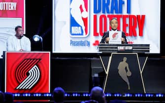 CHICAGO,IL - MAY 16: The Portland Trail Blazers receive the 3rd Pick during the 2023 NBA Draft Lottery at McCormick Place on May 16, 2023 in Chicago, Illinois. NOTE TO USER: User expressly acknowledges and agrees that, by downloading and or using this photograph, user is consenting to the terms and conditions of the Getty Images License Agreement. Mandatory Copyright Notice: Copyright 2023 NBAE (Photo by Kamil Krzaczynski/NBAE via Getty Images)