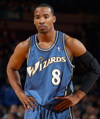 NEW YORK - JANUARY 14:  Javaris Crittenton #8 of the Washington Wizards stands on the court during the game against the New York Knicks on January 14, 2009 at Madison Square Garden in New York City.  The Knicks won 128-122.  NOTE TO USER: User expressly acknowledges and agrees that, by downloading and/or using this Photograph, user is consenting to the terms and conditions of the Getty Images License Agreement. Mandatory Copyright Notice: Copyright 2009 NBAE  (Photo by Ned Dishman/NBAE via Getty Images)