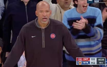 Caos in campo nel finale di Knicks-Pistons. VIDEO