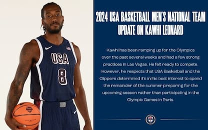 Kawhi Leonard lascia Team USA: al suo posto White