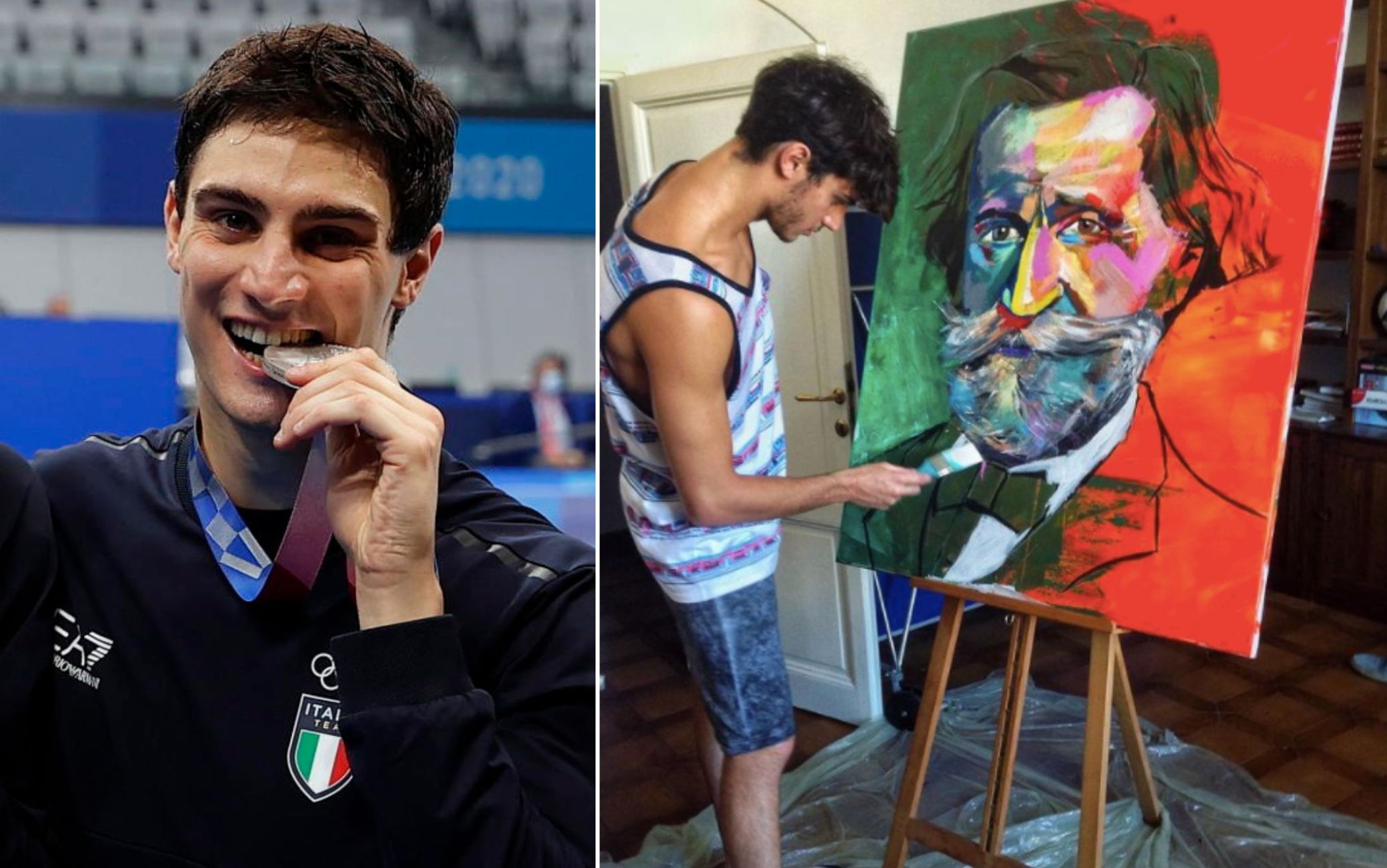 Olimpiadi Lorenzo Zazzeri Non Solo Argento Nella Staffetta E Anche Un Artista Sky Sport