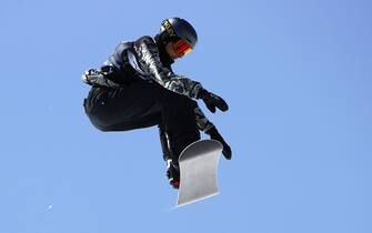 ASPEN, COLORADO - MARCH 18: Lorenzo Gennero of Italy competes in the men's snowboard halfpipe qualification during Day 1 the Land Rover U.S. Grand Prix World Cup at Buttermilk Ski Resort on March 18, 2021 in Aspen, Colorado. (Photo by Tom Pennington/Getty Images)