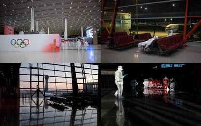 Pechino, l'aeroporto è deserto dopo le Olimpiadi